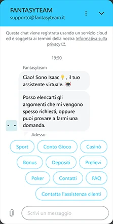 fantasyteam assistenza clienti